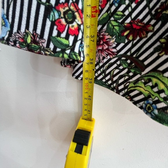 ECI Black Sheath Dress with Red and Green Bell Sleeves. M. I -8 - Picture 8 of 8